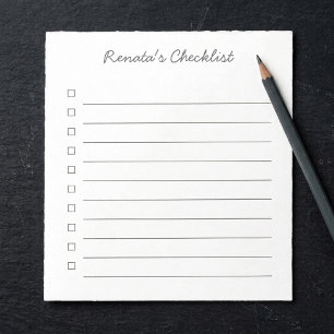 Personalized Checklist - 40 Page Notepad