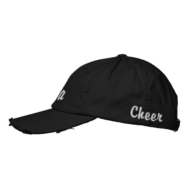 Personalized Cheer Cheerleader's Name Embroidered Hat (Left)