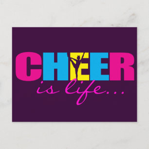 Personalized Cheer Cheerleading Purple Postcard