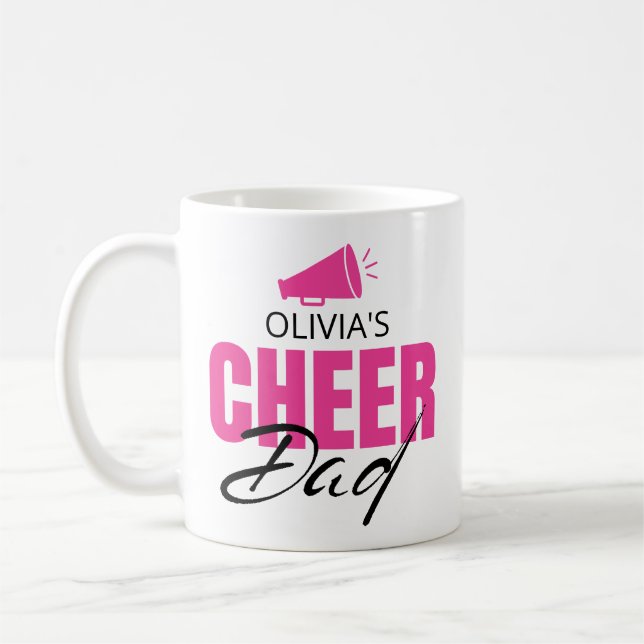 Personalized Cheer Dad Coffee Mug Custom Gift (Left)