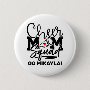 Personalized Cheer Mom Squad 2 Inch Round Button