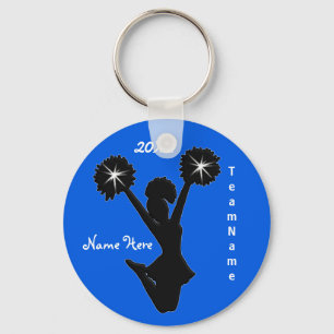 Personalized Cheer Squad Gifts with 3 Text Boxes Keychain