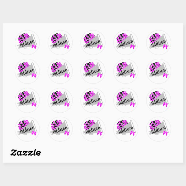 Personalized Cheer Stickers Cheerleader Sticker (Sheet)