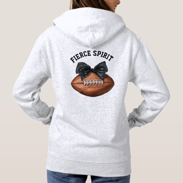 Personalized Cheer Team Hoodie with Bow Football (Back)