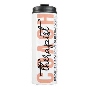 Personalized Cheer Therapist tumbler, Thank Gift Thermal Tumbler