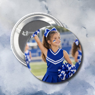 Personalized Cheerleader Add Photo 2 Inch Round Button