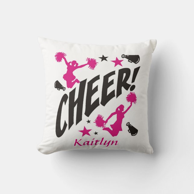 Personalized Cheerleader Throw Pillow (Front)