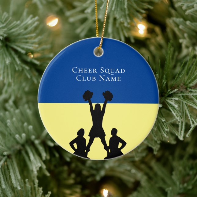 Personalized Cheerleading Any Colour Christmas Ceramic Ornament (Tree)