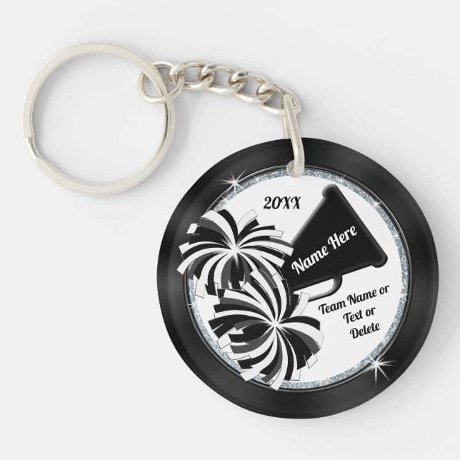 Personalized Cheerleading Gifts.  2 Sided Cheer Keychain (Front)