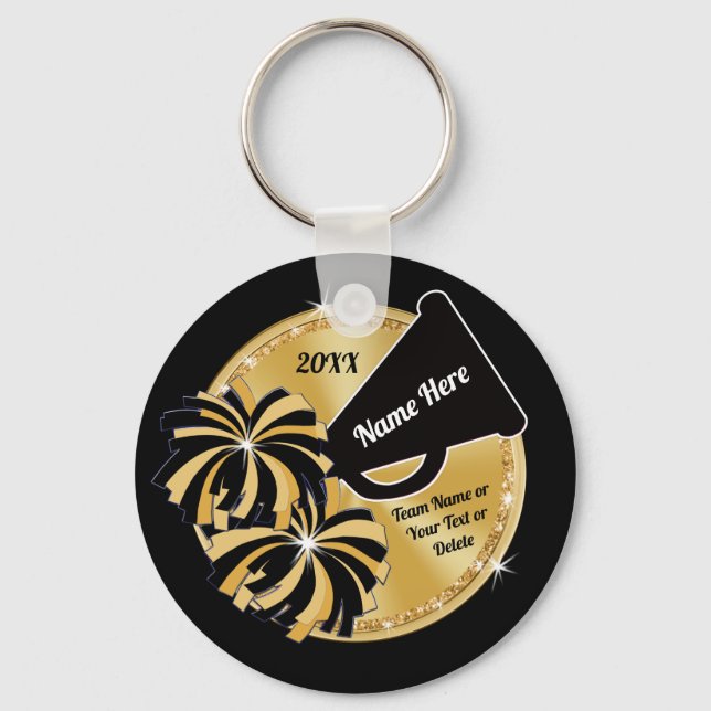 Personalized, Cheerleading Gifts for Team Keychain (Front)