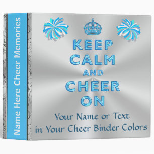 Personalized Cheerleading Scrapbook Turquoise Binder