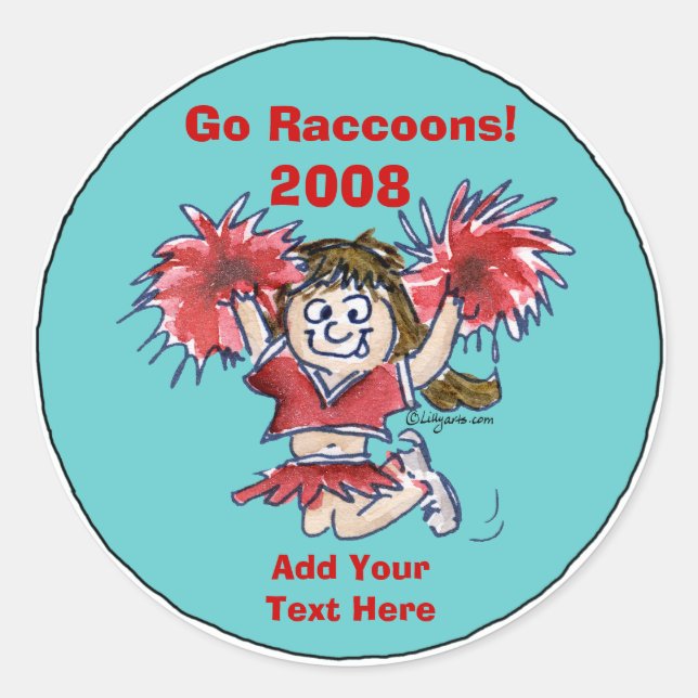 Personalized Cheerleading Sticker 2 (Front)
