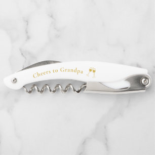 Personalized Cheers to Grandpa Waiter's Corkscrew