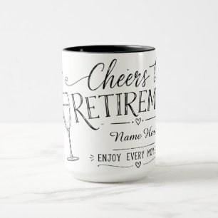Personalized Cheers to Retirement Champagne Mug