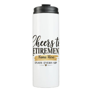 Personalized Cheers to Retirement Travel Mug