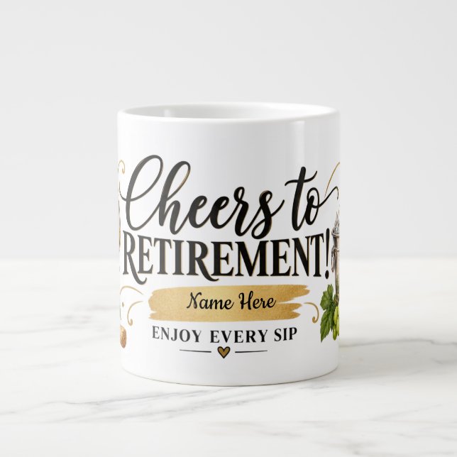 Personalized Cheers to Specialty Retirement Mug (Front)