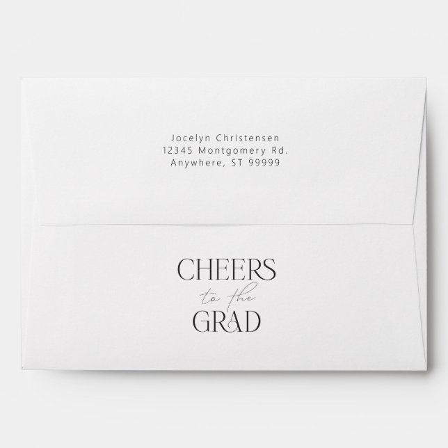 Personalized Cheers to the Grad Graduation Envelope (Back (Top Flap))