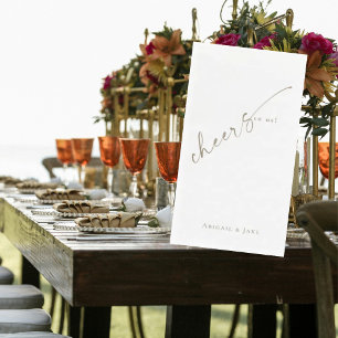 Personalized Cheers to Us Wedding Guest Napkins
