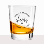 Personalized Cheers Wedding Shooters Shot Glass<br><div class="desc">Personalized Cheers Wedding Shooters</div>