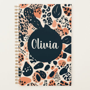 Personalized Cheetah Leopard Animal Print Planner