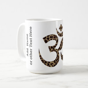 Personalized Cheetah Om Symbol 15oz Coffee Mug