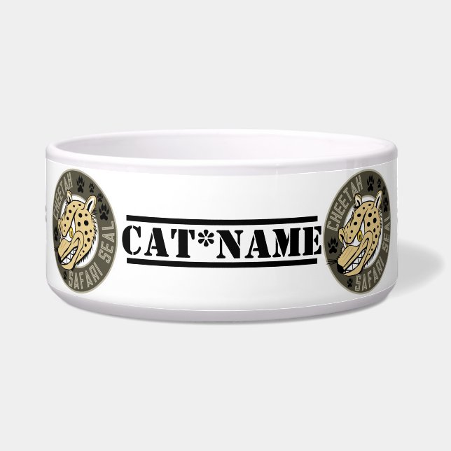 Personalized Cheetah Safari Seal Cat (Front)