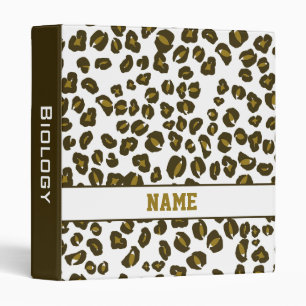 Personalized Cheetah School Binder