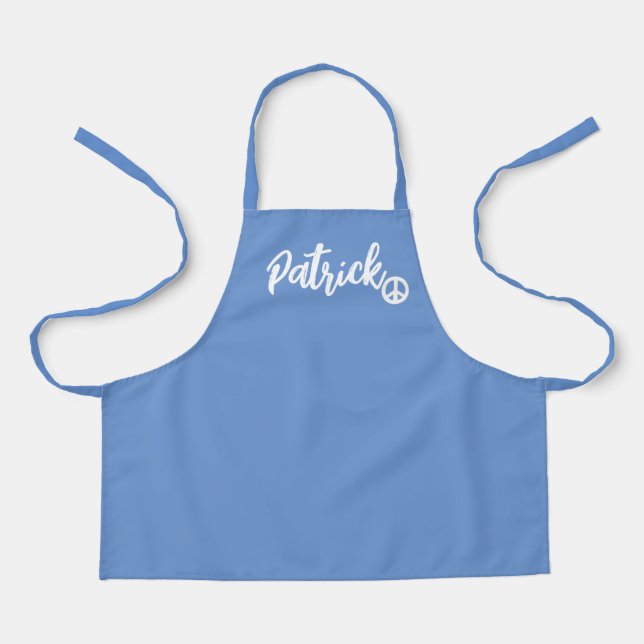 Personalized Chef Any Name Child Baker Blue Kid's  Apron (Front)