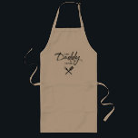 Personalized Chef Daddy Script Father's day Long Apron<br><div class="desc">Design for our own daddy who loves to barbeque for us,  "Chef Daddy" is a term we use at home. Gift your own "Chef Daddy" with this fun and modern apron and custom design. Personalized with his name. Available in other colors. Great father's day gift.</div>