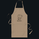 Personalized Chef Hat Grilling Long Apron<br><div class="desc">This personalized apron is for the chef who loves to cook or grill out on the barbecue. It features an illustration of a classic chef's hat with the word "Chef" in script. Customize it with the chef's name below in sans serif font.</div>