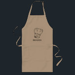 Personalized Chef Hat Grilling Long Apron<br><div class="desc">This personalized apron is for the chef who loves to cook or grill out on the barbecue. It features an illustration of a classic chef's hat with the word "Chef" in script. Customize it with the chef's name below in sans serif font.</div>