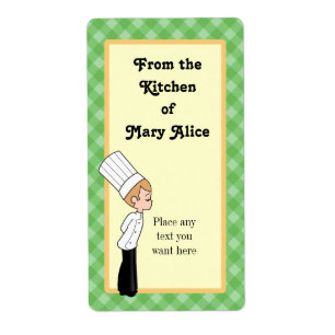 Personalized Chef Large Label #1