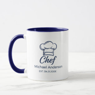 Personalized Chef Mug – Custom Name Kitchen Gift