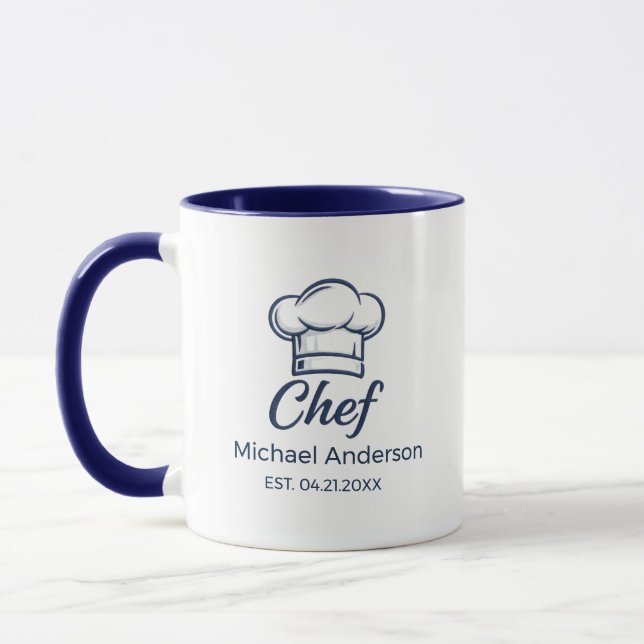 Personalized Chef Mug – Custom Name Kitchen Gift (Left)