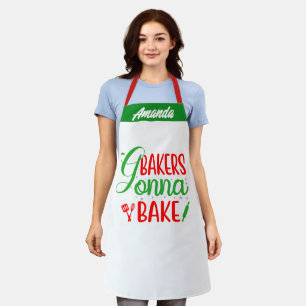 Personalized Chef Name Aprons, Bakers Gonna Bake Apron
