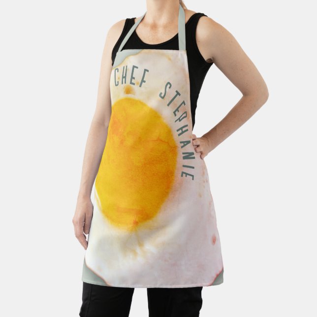Personalized Chef Name Funny Retro Food Pastel  Apron (Insitu)
