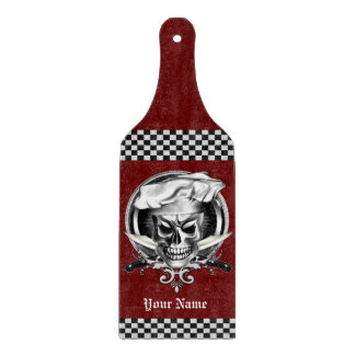 Personalized Chef Skull Cutting Board