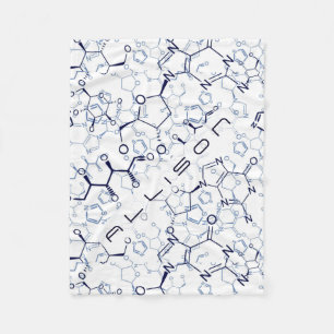 Personalized Chemical Chemistry Symbols Gift Fleece Blanket