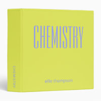 Personalized Chemistry Chartreuse School Subject
