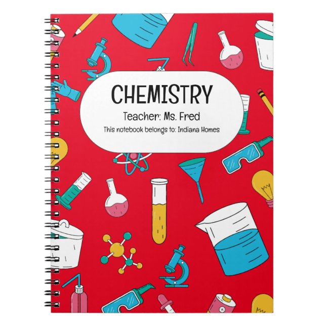 Personalized Chemistry Notebook – Custom Name Desi (Front)
