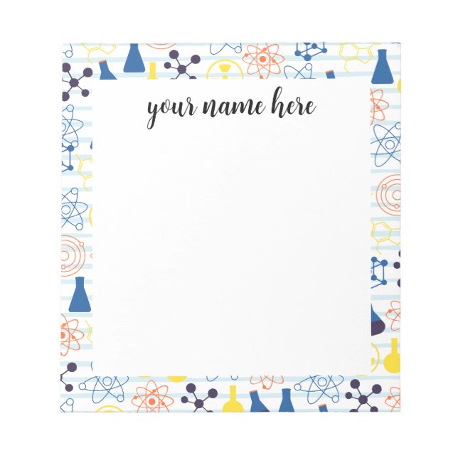 Personalized Chemistry teacher Notepad (Front)