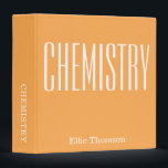 Personalized Chemistry Yellow School Subject Binder<br><div class="desc">Personalized Chemistry Yellow School Subject Binder</div>