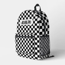Personalized Chequerboard Backpack for Kids