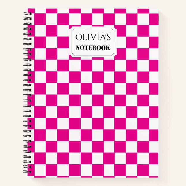 Personalized Chequerboard Notebook (Front)