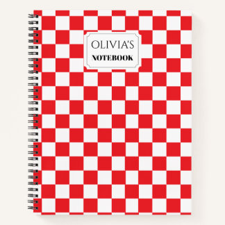 Personalized Chequerboard Notebook