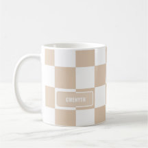 Personalized Chequered Light Neutral