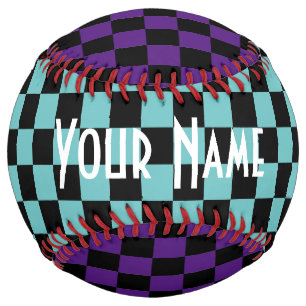 Personalized Chequered Softball by HAMbyWG