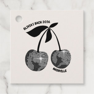 Personalized Cherry Bachelorette Candle Favor Tag