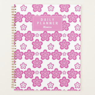 Personalized Cherry Blossom Pink Flower Aesthetic  Planner