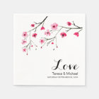 Personalized Cherry blossom watercolor Wedding